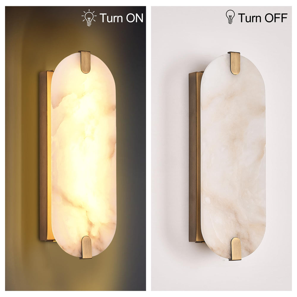 Marble Wall Sconce Dimmable Light Fixture