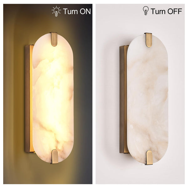 Marble Wall Sconce Dimmable Light Fixture