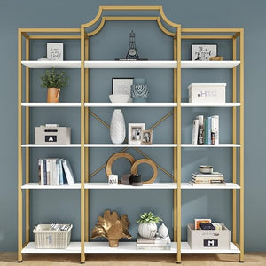 Triple Wide 5-Tier Bookshelf