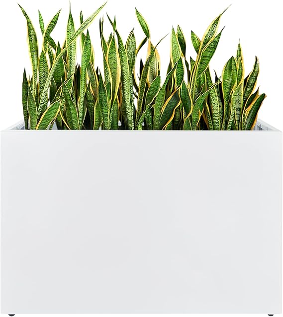 Galvanized Steel Folding Rectangular Planter Box with Drainage Holes