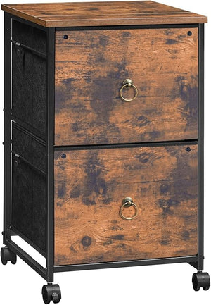 2-Drawer Mobile File Cabinet with Casters