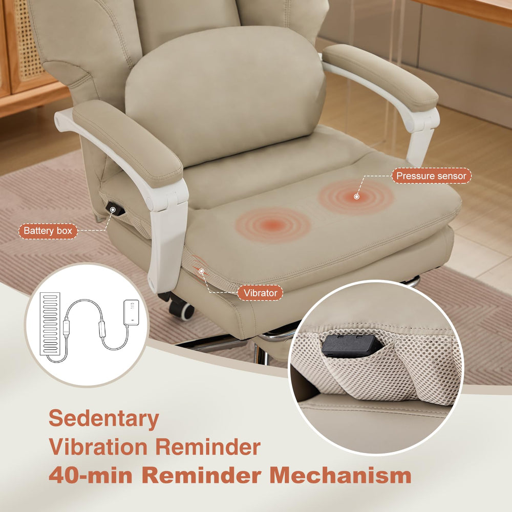 Big & Tall Ergonomic High-Back Executive Office Chair with Vibration Reminder