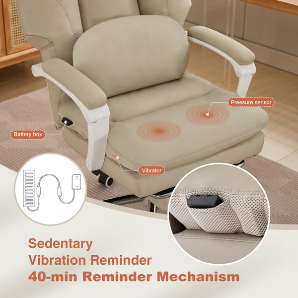 Big & Tall Ergonomic High-Back Executive Office Chair with Vibration Reminder