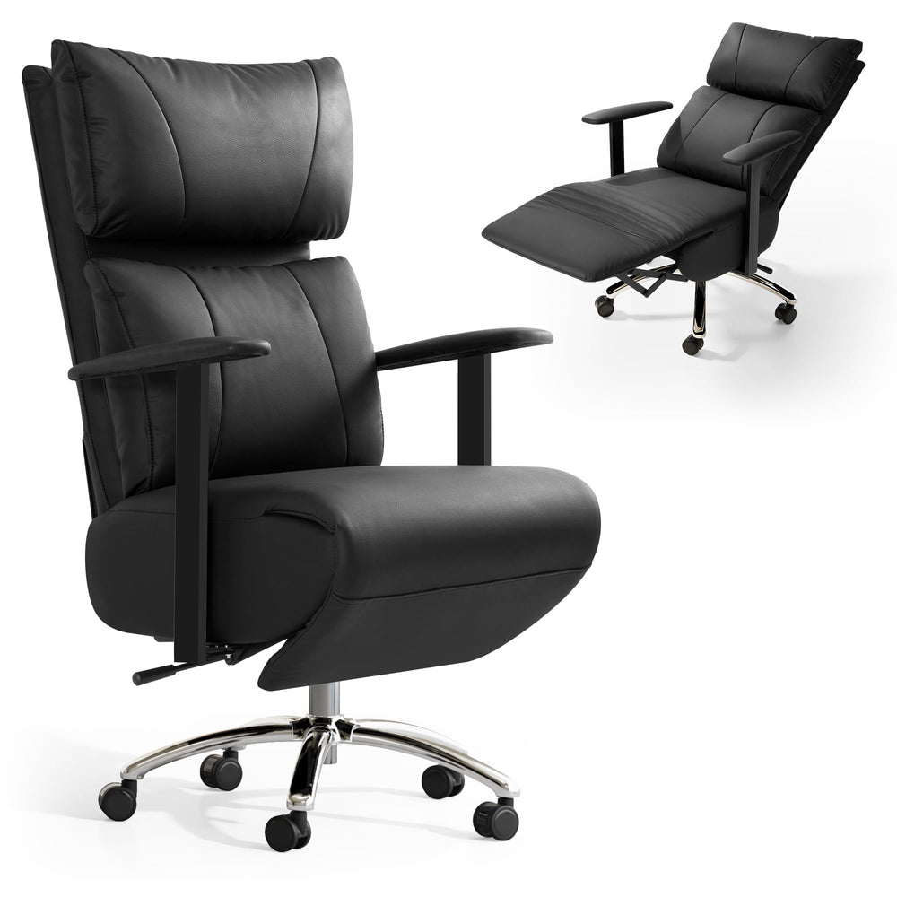 Reclining Office Chair with Footrest & Adjustable Headrest
