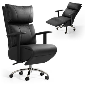 Reclining Office Chair with Footrest & Adjustable Headrest
