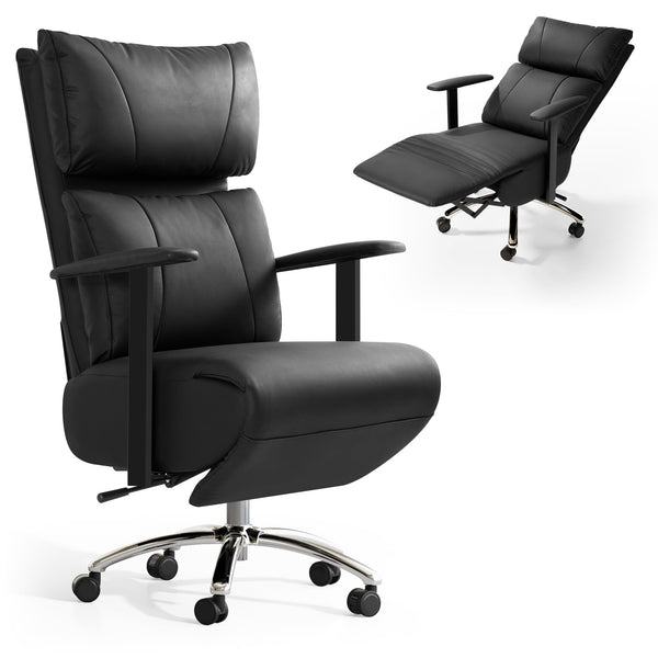 Reclining Office Chair with Footrest & Adjustable Headrest