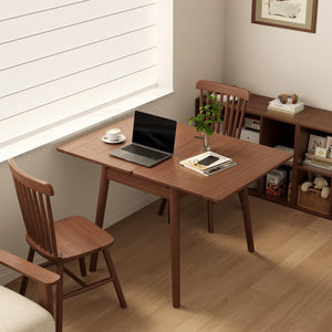 Expandable Solid Wood Dining Table for 2–6