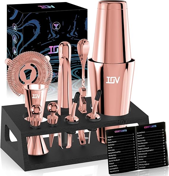 12-Piece Cocktail Shaker & Bartender Kit