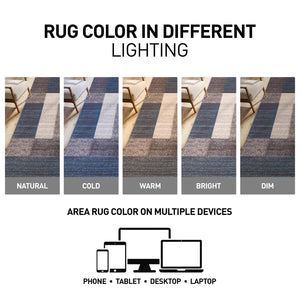 Contemporary Geometric Area Rug – Non-Slip, Non-Shedding | 7'10" x 10'