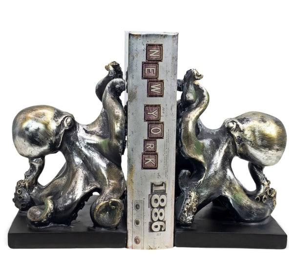 Nautical Octopus Bookends – Antique Bronze Finish