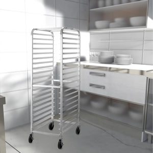 20-Tier Aluminum Bun Pan Rack with Wheels
