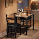 Dining Table Set for 4 with Upholstered Chairs
