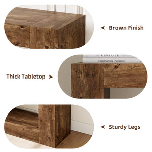 Rustic Brown Solid Wood Console Table