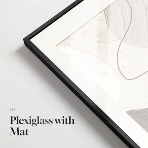 Framed Abstract Wall Art Set of 4 – Black & White Canvas Prints