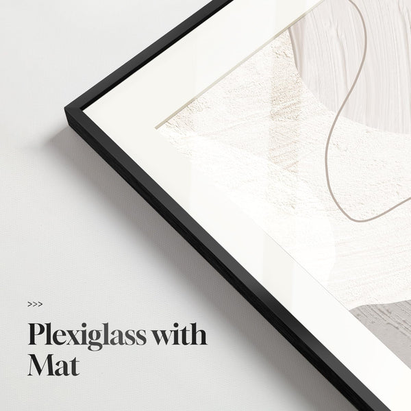 Framed Abstract Wall Art Set of 4 – Black & White Canvas Prints