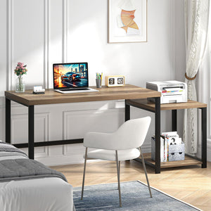 63-Inch Computer Desk with Printer Shelf & PC Tower Stand