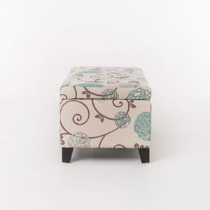 Fabric Storage Ottoman with Lid