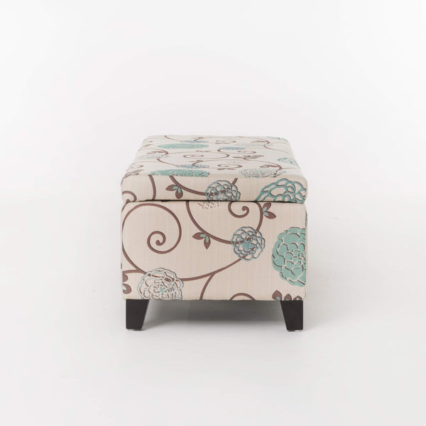 Fabric Storage Ottoman with Lid