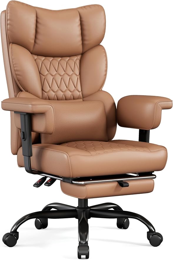 High Back Executive Office Chair with Footrest