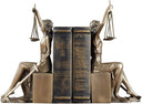 Lady Justice Statue Decorative Bookends – Bronze Metal Sculpture