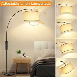 81" Arc Floor Lamp with Remote Control & Foot Switch