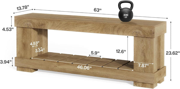63-Inch TV Stand with Open Storage