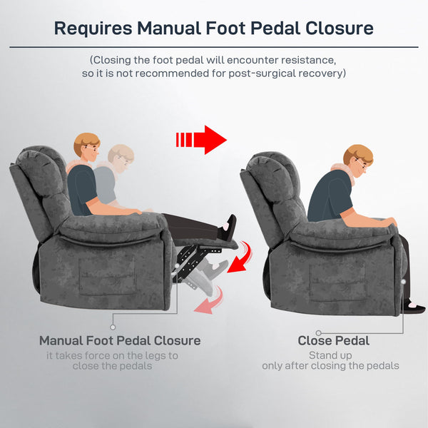 Zero Gravity Recliner Chair with Flannel Cushion