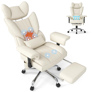 Big and Tall Heated Massage Reclining Office Chair with Lumbar Support