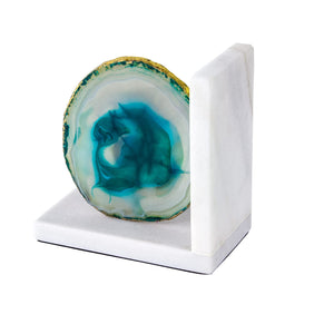 Polished Agate & Marble Bookends Set of 2
