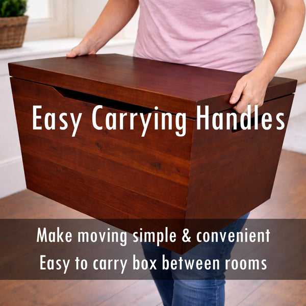 Solid Wood Storage Chest with Lid