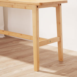 Bamboo Dining Bench – Farmhouse Style, 39.3" Wide, 396 lb Capacity