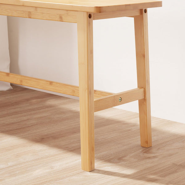 Bamboo Dining Bench – Farmhouse Style, 39.3" Wide, 396 lb Capacity