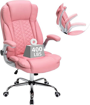High-Back Ergonomic Office Chair with Flip-Up Armrests