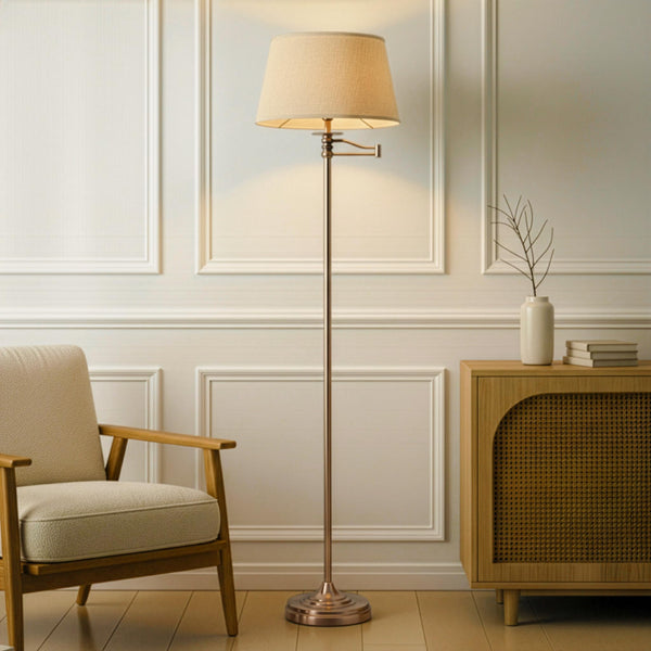 Bronze Swing Arm LED Floor Lamp