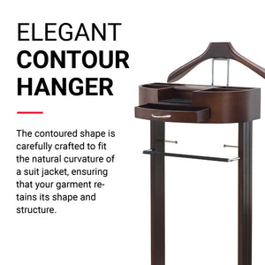 Men's Valet Stand with Drawer, Hanger, Tray & Shoe Rack