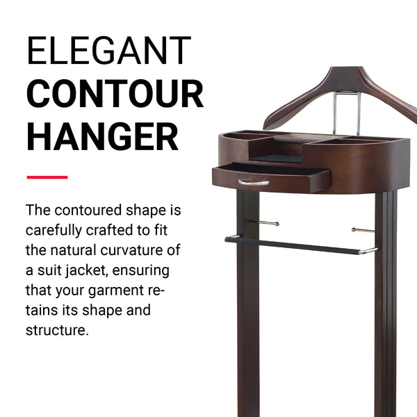 Men's Valet Stand with Drawer, Hanger, Tray & Shoe Rack