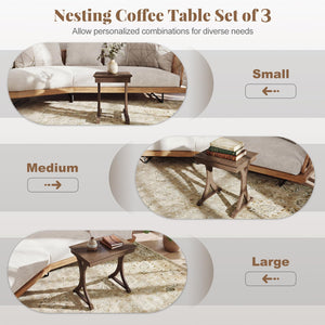 Nesting Coffee Table Set of 3