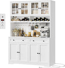 Tall Kitchen Pantry Cabinet with Charging Station