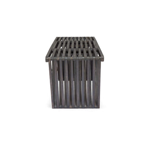 Outdoor Acacia Wood Bench – Dark Gray