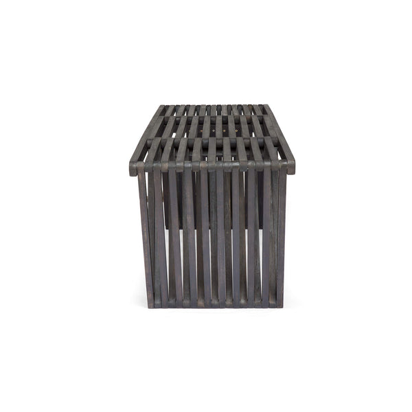 Outdoor Acacia Wood Bench – Dark Gray