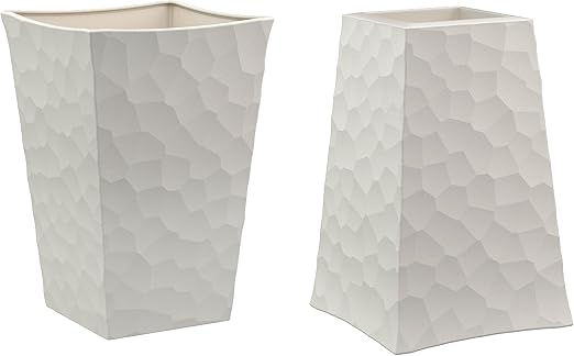 Set of 2 Tall Resin Tapered Planters 22-Inch