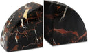 Marble Bookends Set – Polished Stone Book Ends with Non-Slip Base
