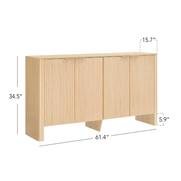 61" Sideboard Buffet Cabinet with Adjustable Shelves