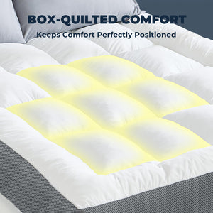 4 Inch Cooling Cotton Mattress Topper with Memory Foam