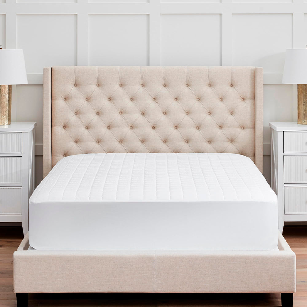 Organic Cotton Mattress Protector – Padded, Hypoallergenic, Breathable