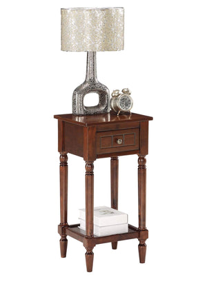 French Country 1-Drawer Accent End Table with Shelf