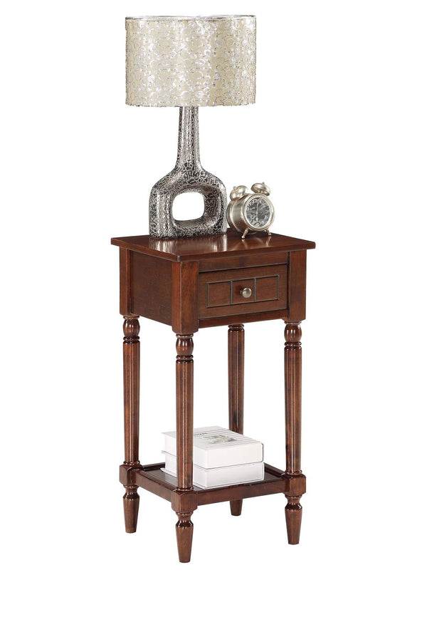 French Country 1-Drawer Accent End Table with Shelf