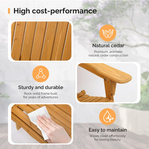 Folding Adirondack Chair – Solid Fir Wood, Outdoor