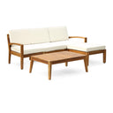 5-Piece Outdoor Sectional Sofa Set with Coffee Table and Ottoman