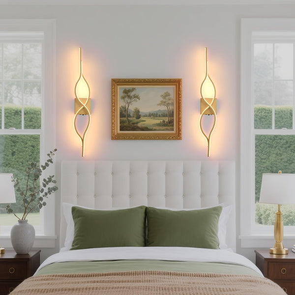 LED Wall Sconces Set of 2 – Dimmable, Remote Control, USB Rechargeable